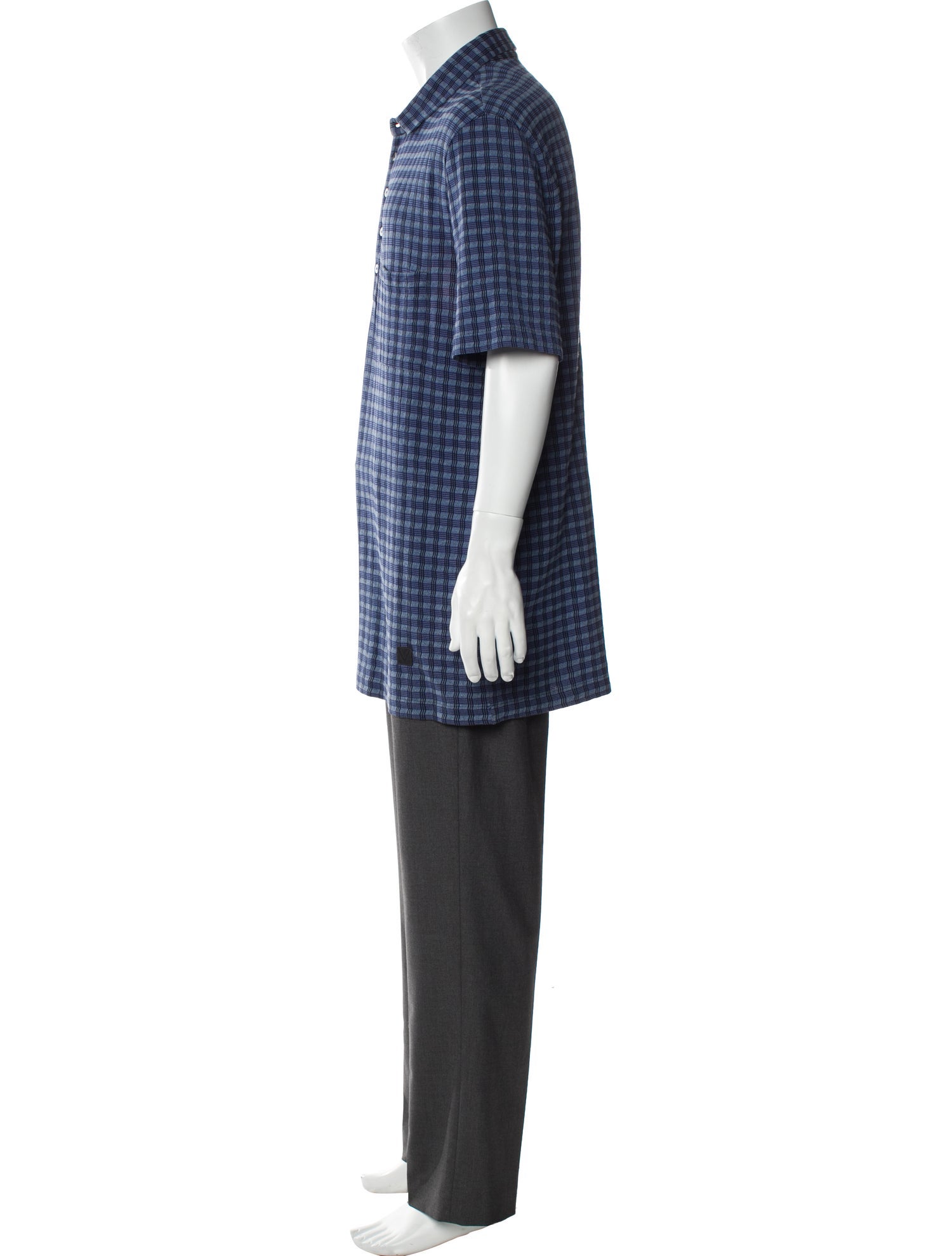 Louis Vuitton Late 2000's - Early 2010's Plaid Print Polo Shirt